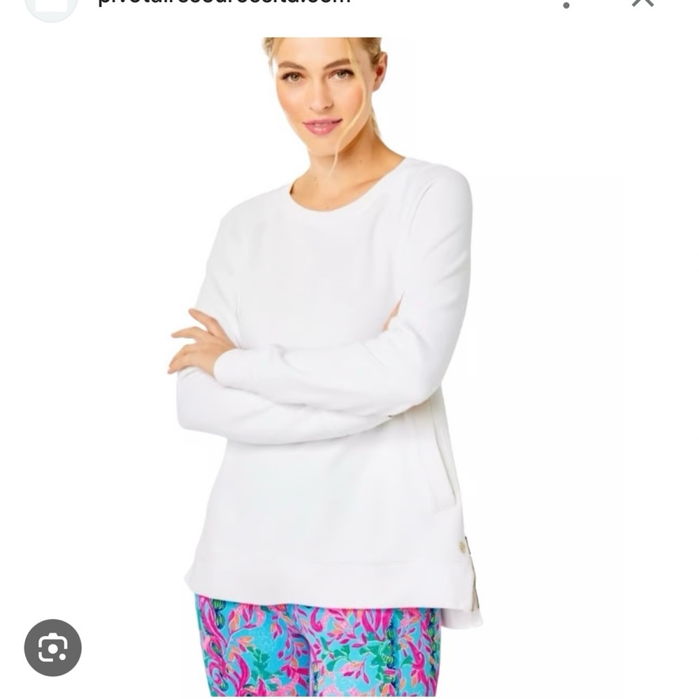 EUC Lilly Pulitzer Beachcomber pullover White XL